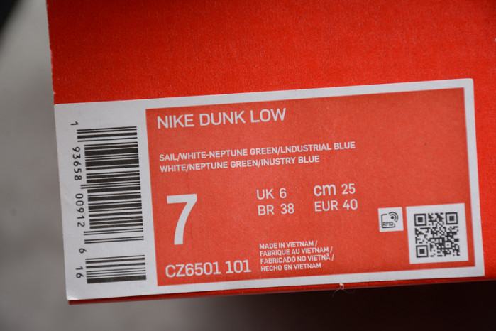 nike dunk low kasina neptune green cz6501-101