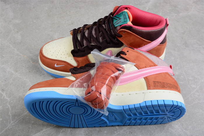 nike dunk mid social status free lunch chocolate milk dj1173-700