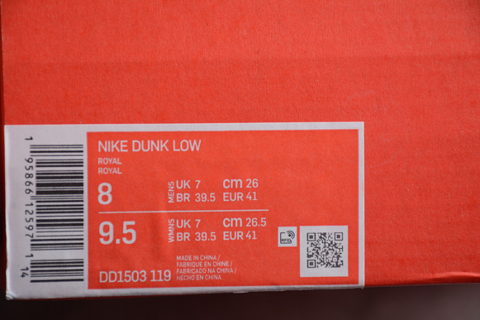 nike dunk low＂white and university red dd1503-119