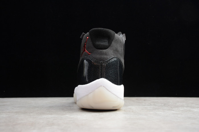 jordan 11 retro bp "72-10" black 378037-002