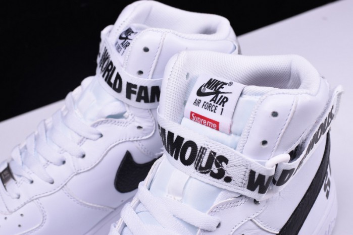 nike S*p*e air force 1 one high white world famous 698696-100