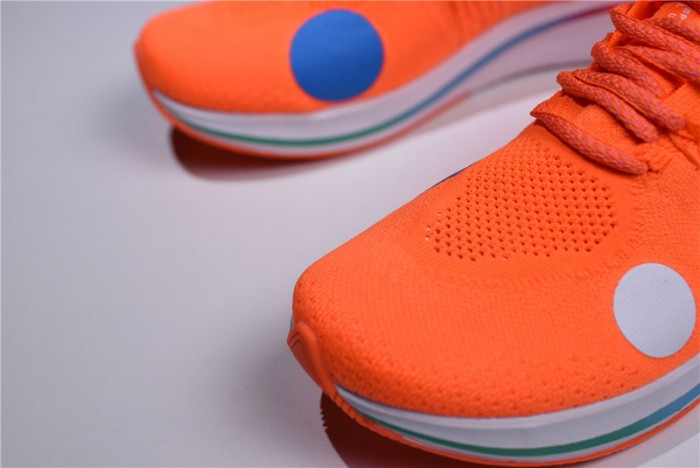nike x ow zoom fly mercurial flyknit total orange ao2115-800