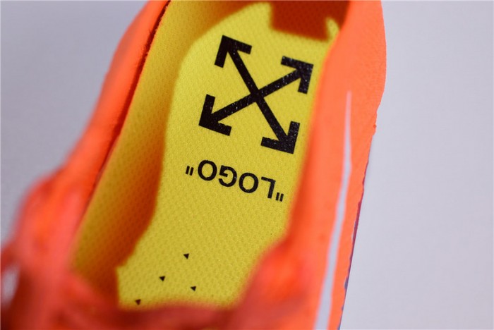 nike x ow zoom fly mercurial flyknit total orange ao2115-800