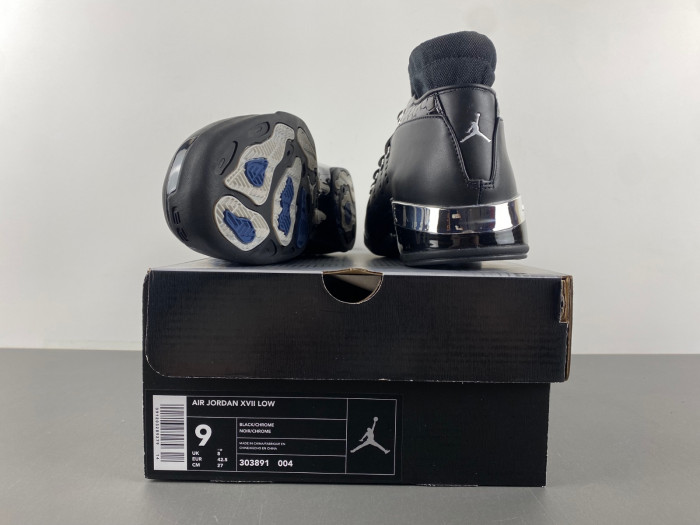 Air Jordan 17 OG Low Black Chrome 2024 303891-004